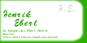 henrik eberl business card